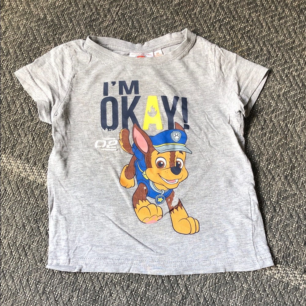 Nickelodeon Grey Paw Patrol Chase 'I'm Okay' Graphic Tee